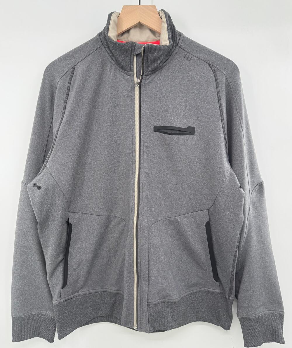 Lululemon Men's Training Jacket Charcoal Heathered Dark Slate Gray Full Zip L
